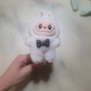 labubu Fluffy headband for kids, handmade, hair accessories White